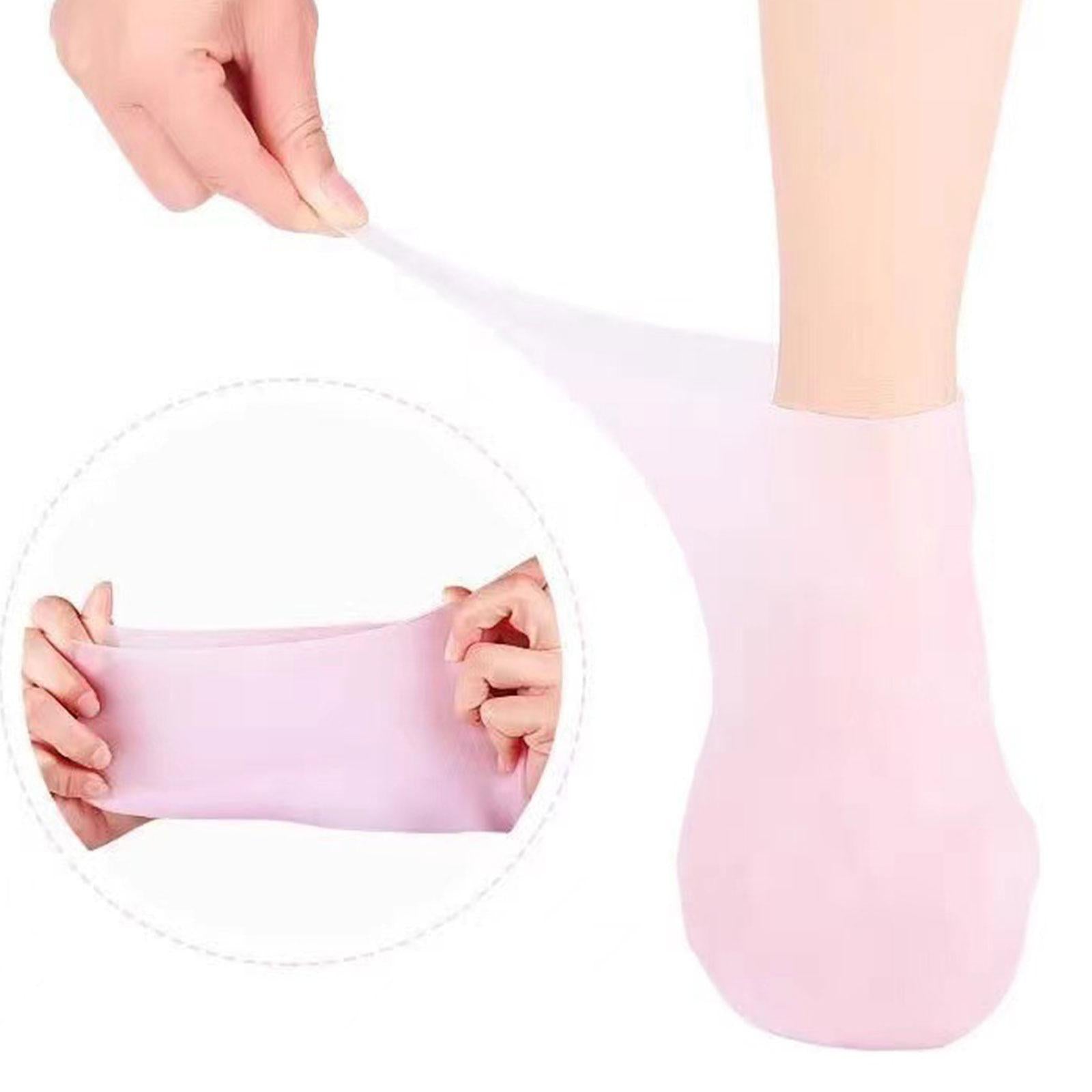 Silicone Gloves and Socks Spa for Women Lady for Beach Winter Daily Use Pink