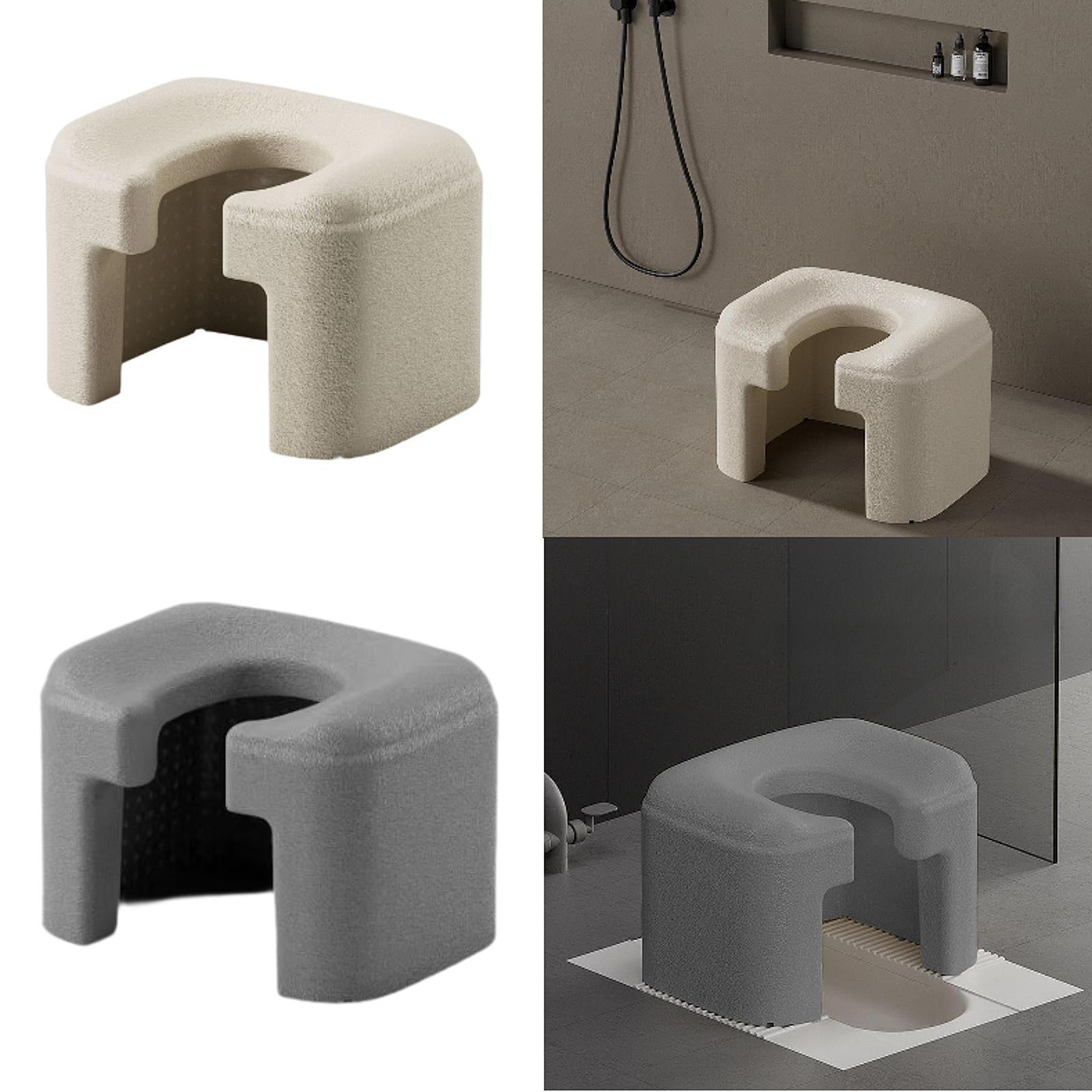 Toilet Commode Chair Multifunction Functional Stability Elderly Shower Chair White
