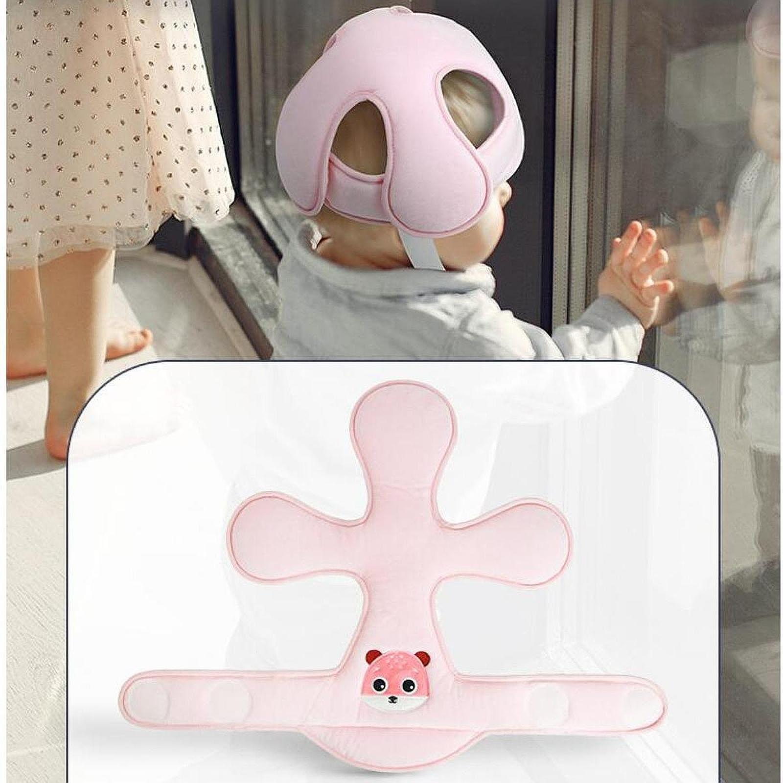 Cartoon Helmet Hat No Bumps Comfortable Head Guard for Infant Boys Girls Kids pink