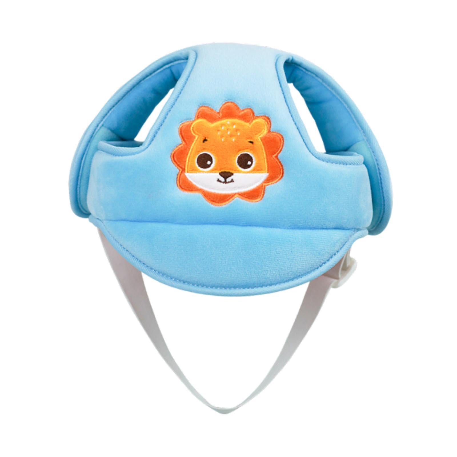 Cartoon Helmet Hat No Bumps Comfortable Head Guard for Infant Boys Girls Kids blue