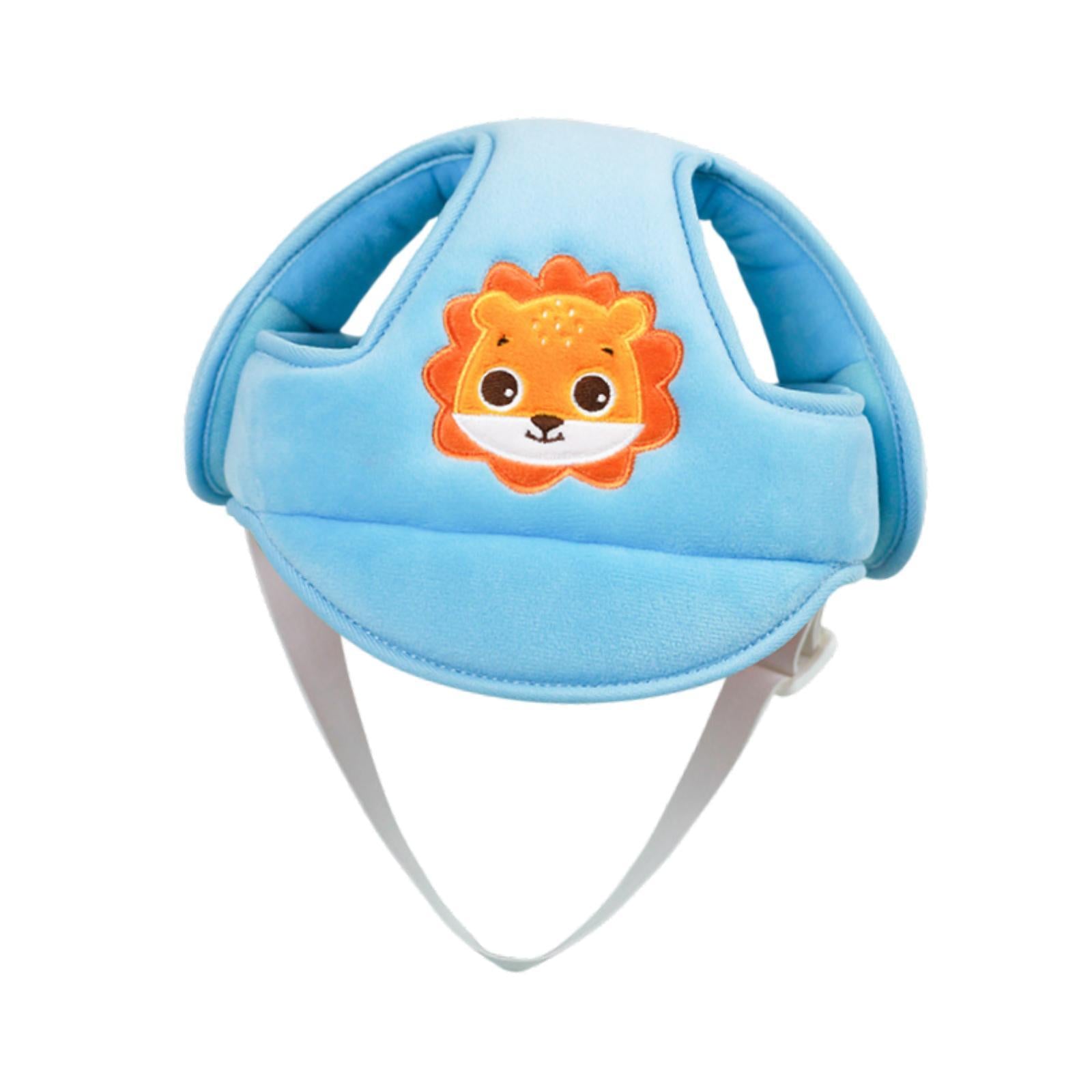 Cartoon Helmet Hat No Bumps Comfortable Head Guard for Infant Boys Girls Kids blue