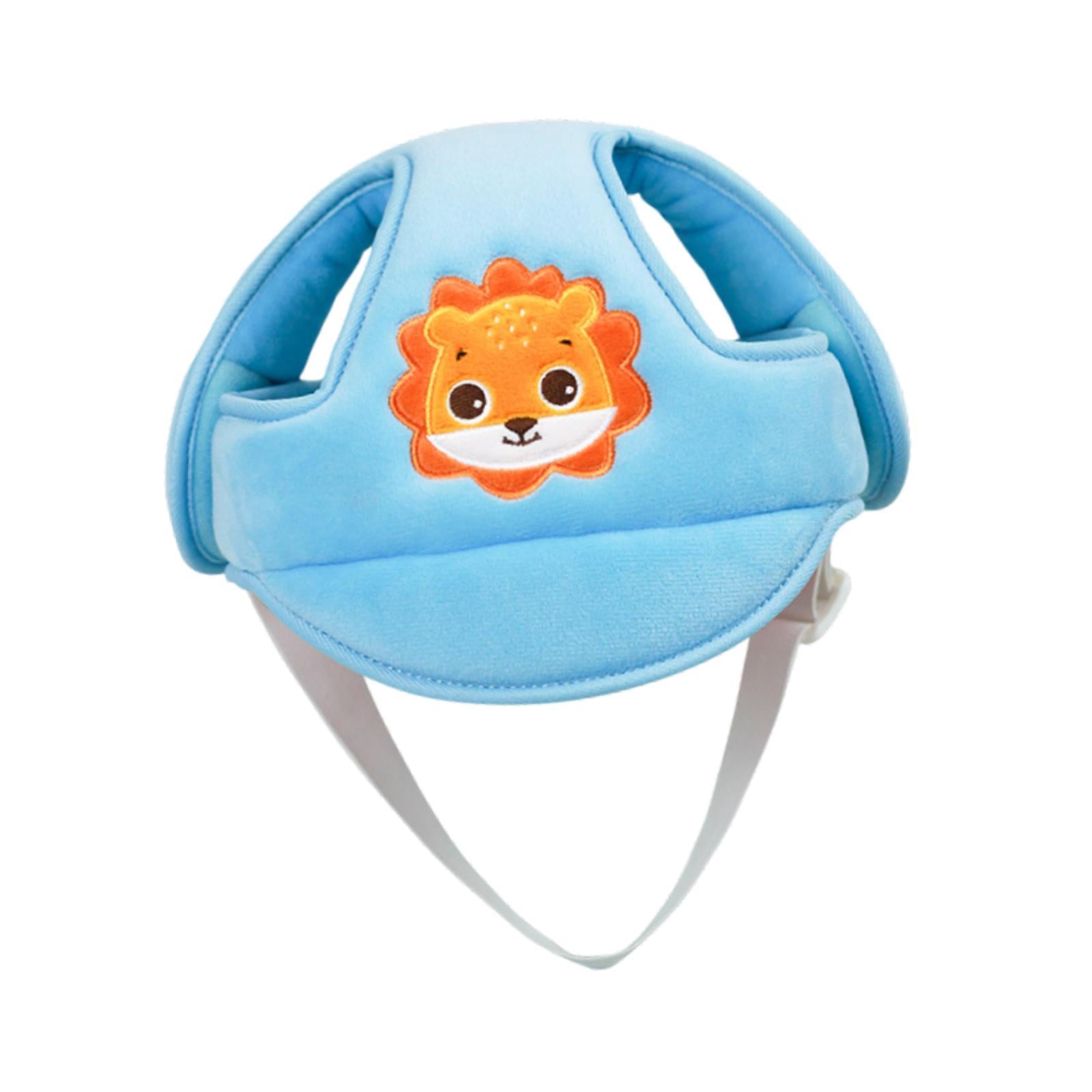 Cartoon Helmet Hat No Bumps Comfortable Head Guard for Infant Boys Girls Kids blue