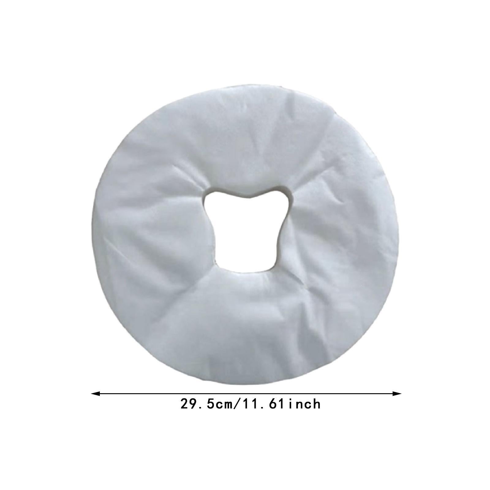 100Pcs Disposable Face Cradle Covers for SPA Rooms Massage Therapists Hotels Round 29.5x29.5cm