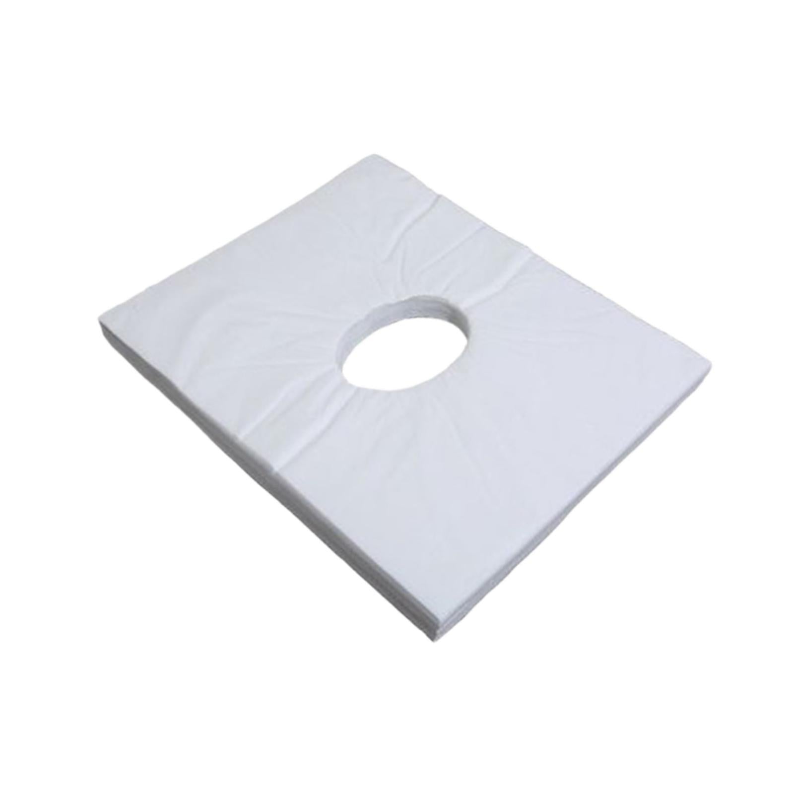 100Pcs Disposable Face Cradle Covers for SPA Rooms Massage Therapists Hotels Oval Hole 40x38.5cm