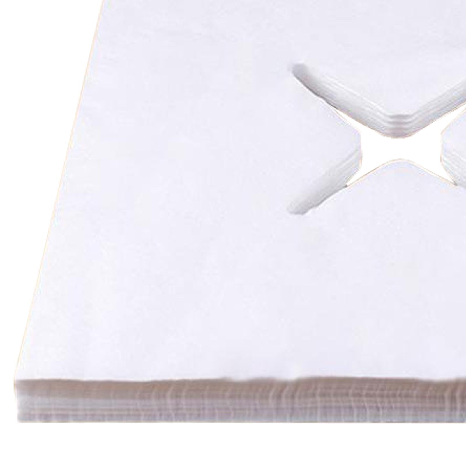100Pcs Disposable Face Cradle Covers for SPA Rooms Massage Therapists Hotels X Hole 29.5x29.5cm