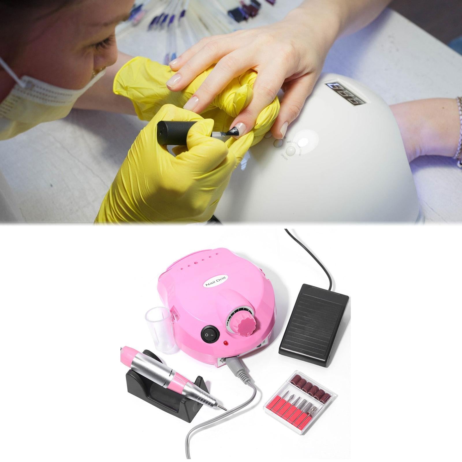 Electric Nails Drill Nail Polisher for Dip Powder Nails Women Gel Nail Polish Pink
