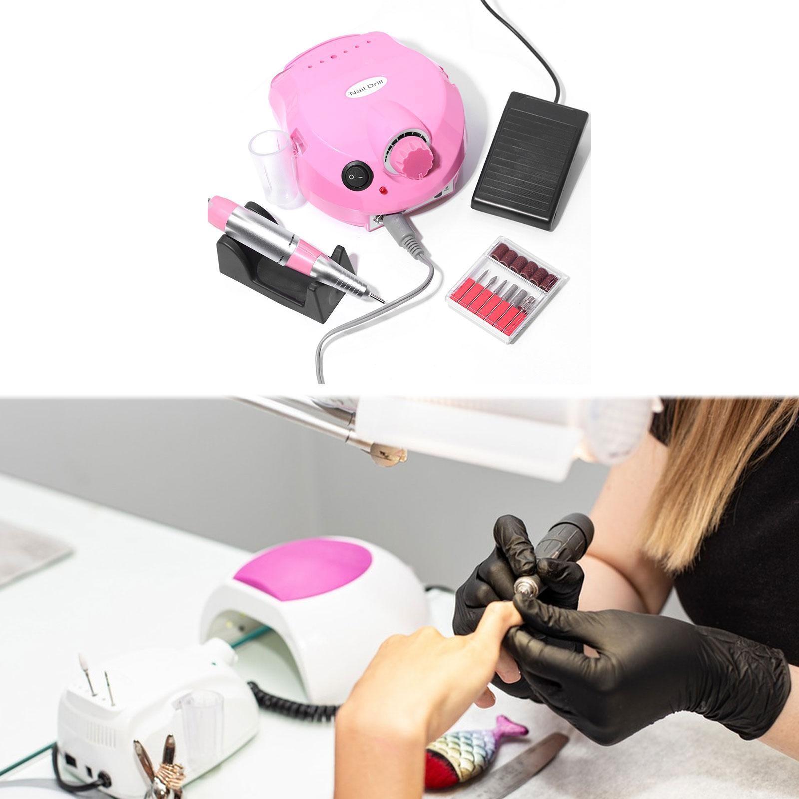 Electric Nails Drill Nail Polisher for Dip Powder Nails Women Gel Nail Polish Pink