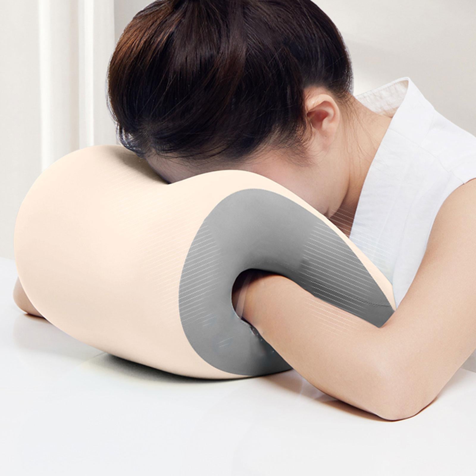 Office Chair Neck Support Removable Multifunctional Lightweight Head Support Beige Gray