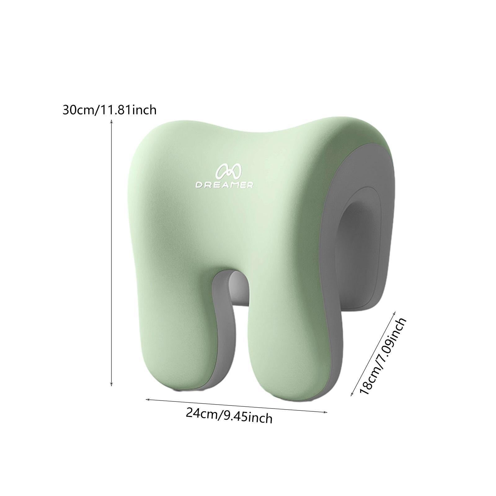 Office Chair Neck Support Removable Multifunctional Lightweight Head Support Green Gray
