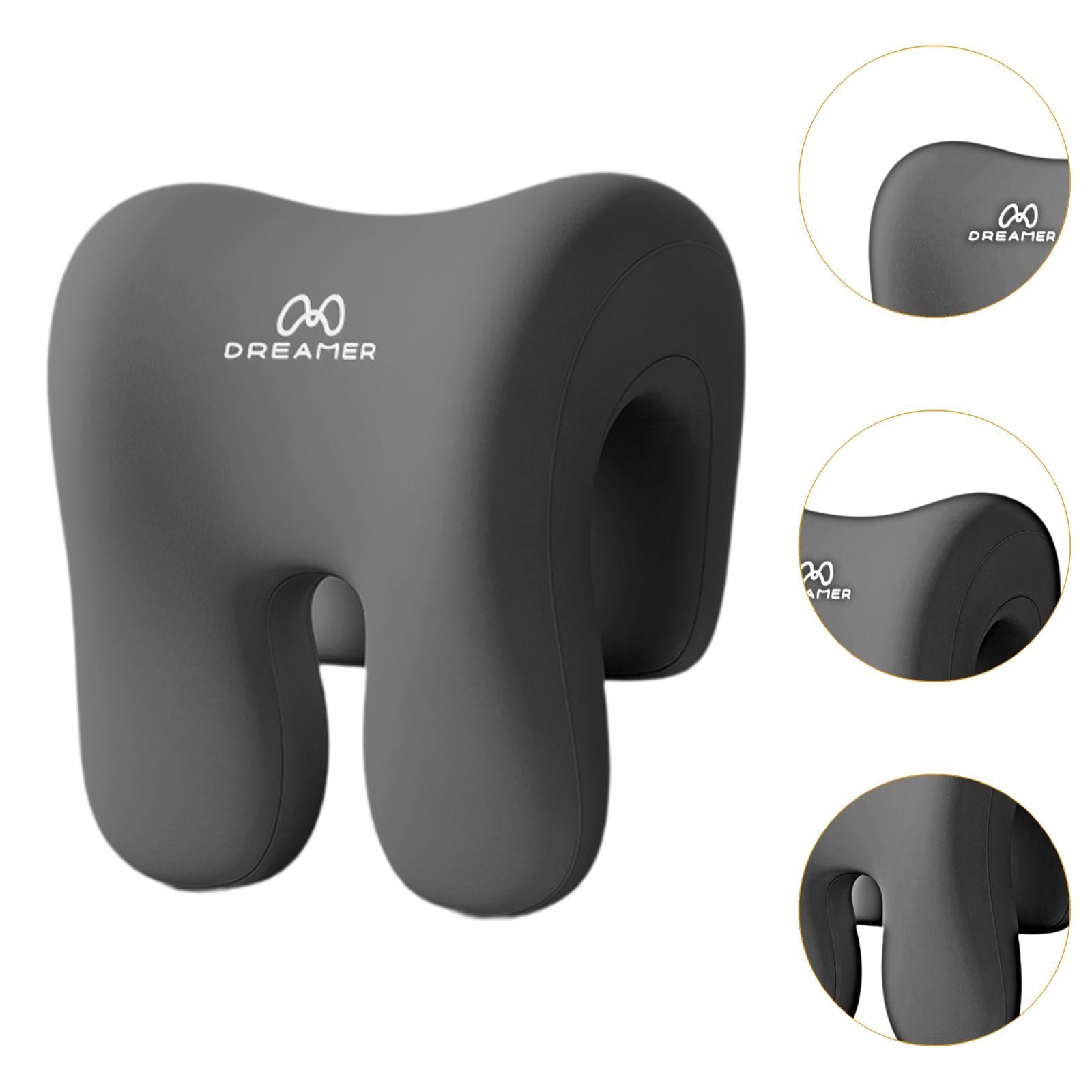 Office Chair Neck Support Removable Multifunctional Lightweight Head Support Dark Gray