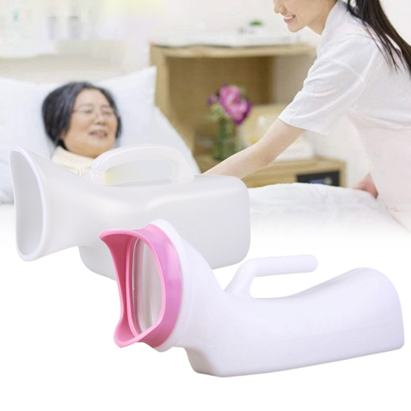 Female Urine Bottle Reusable Practical Pee Funnel for Car Travel The Elderly 15x7.5x8cm White