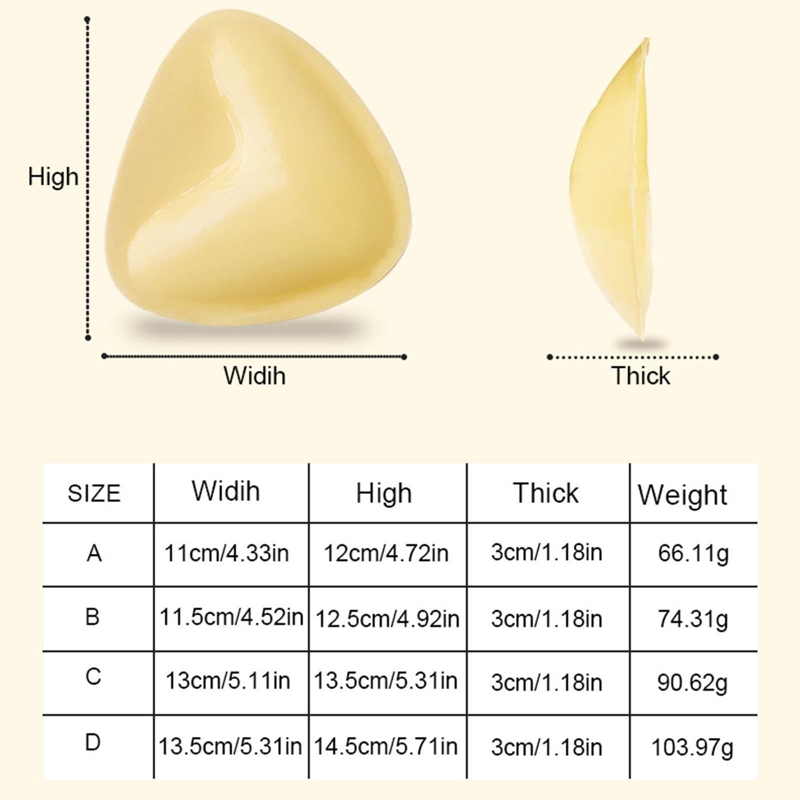 Push up Bra Inserts Waterproof for Sports Bra Swimsuit Soft Breast Enhancers A Skin Color