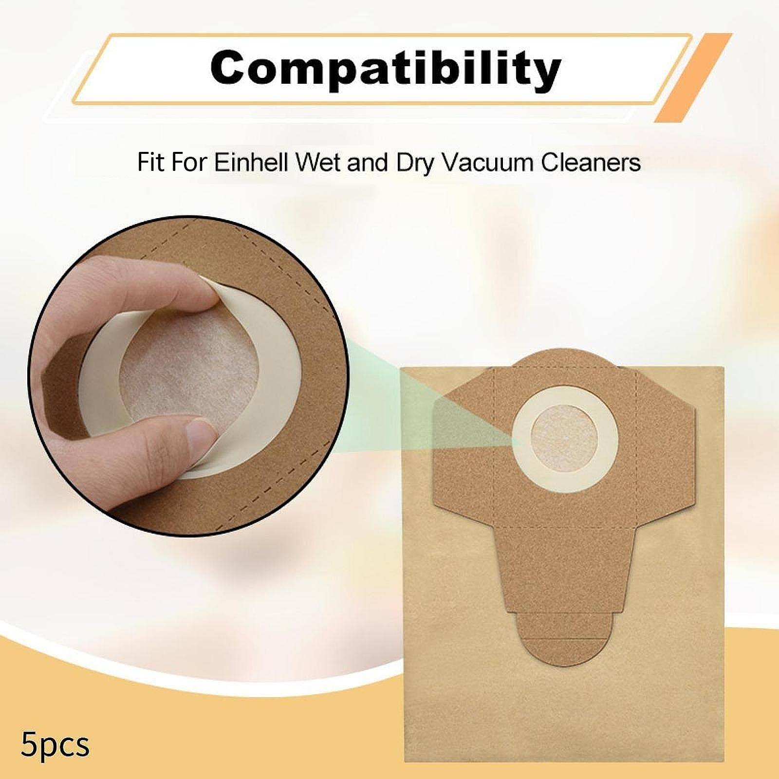 5Pcs Vacuum Cleaner Bags Paper Replaces Easy Installation Vacuum Filter Bags