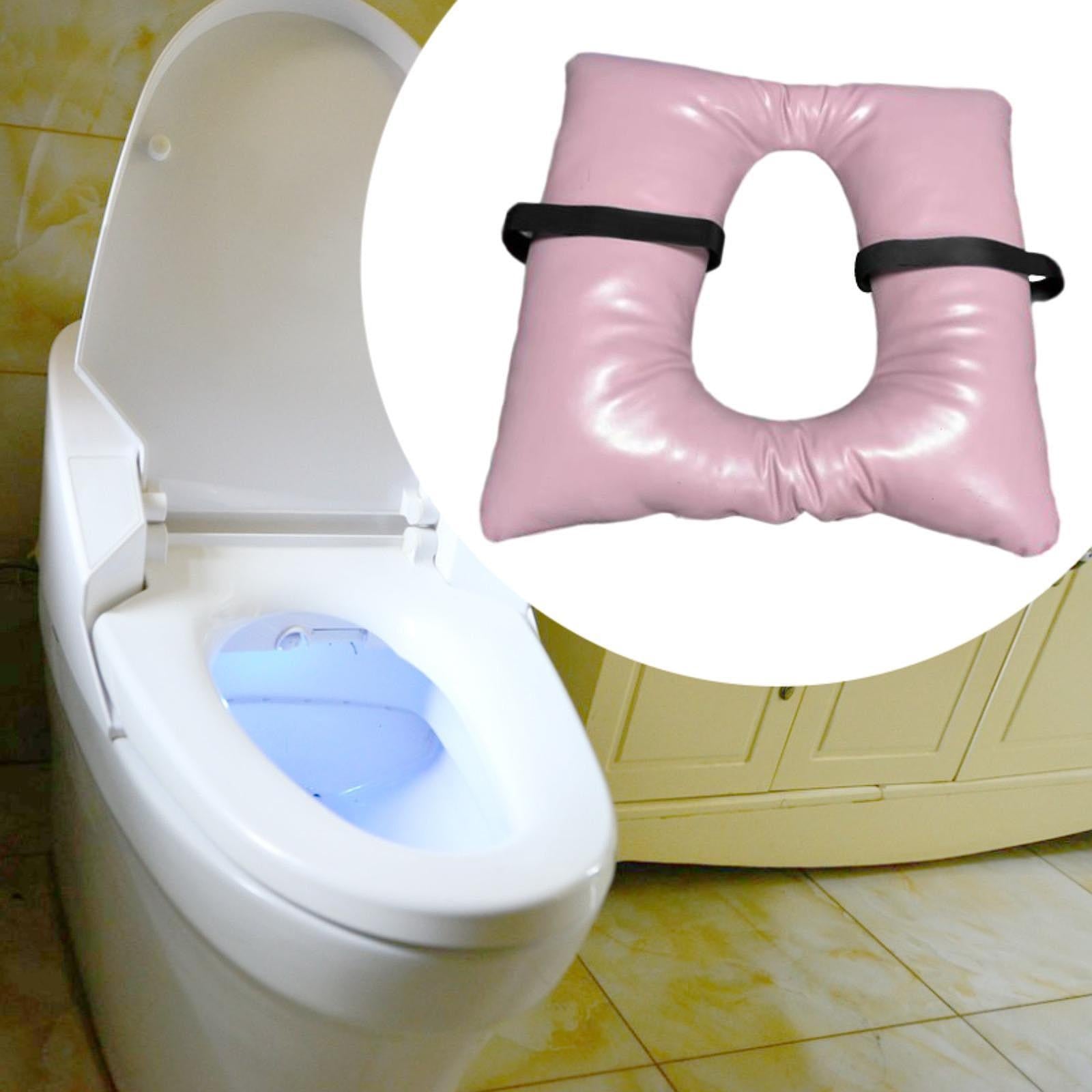 Bedside Commode Padded Soft Seat Cushion Elderly Seniors Toilet Seat Cushion Light Pink