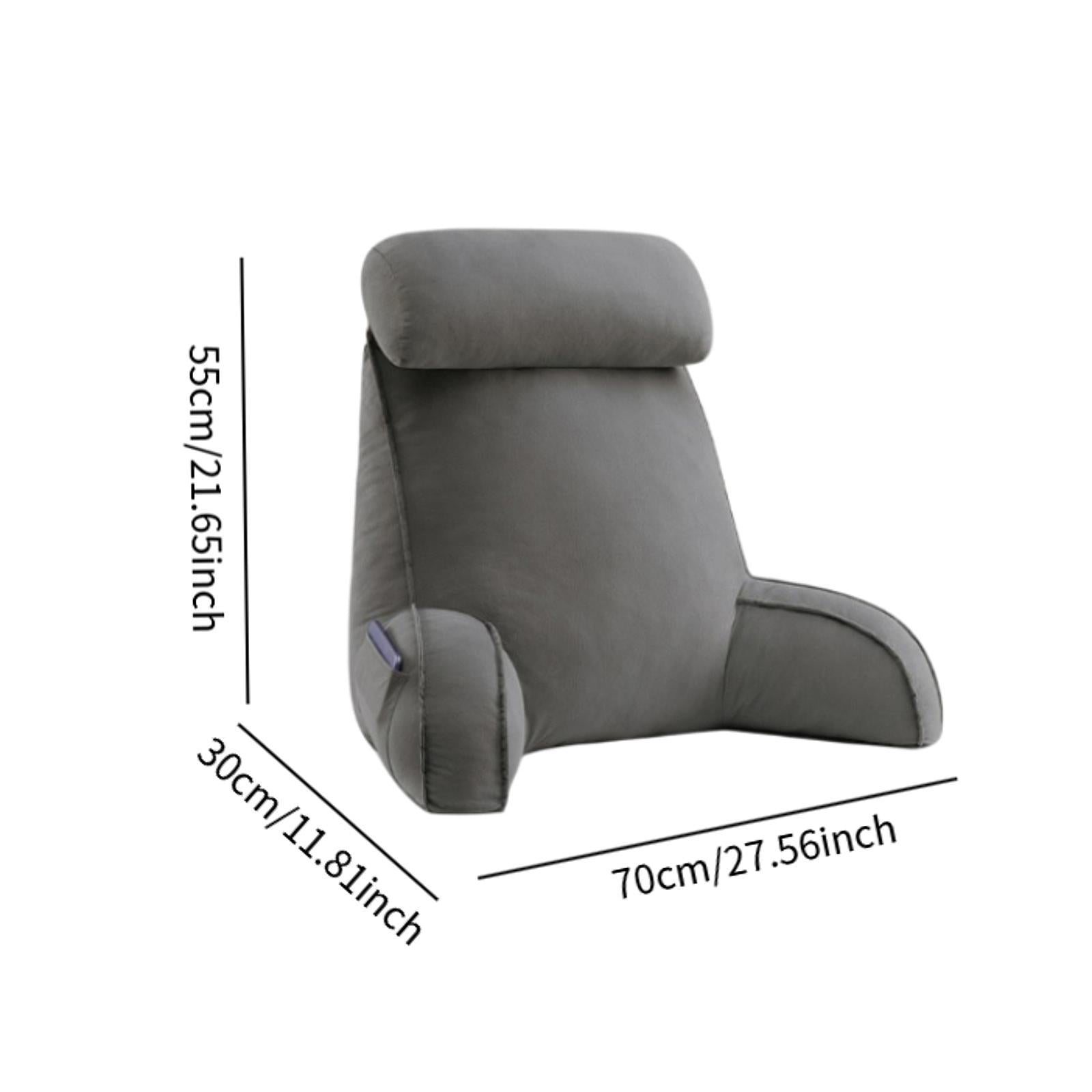 Reading Pillow for Sitting in Bed Breathable for Watching TV Resting Reading Dark Gray