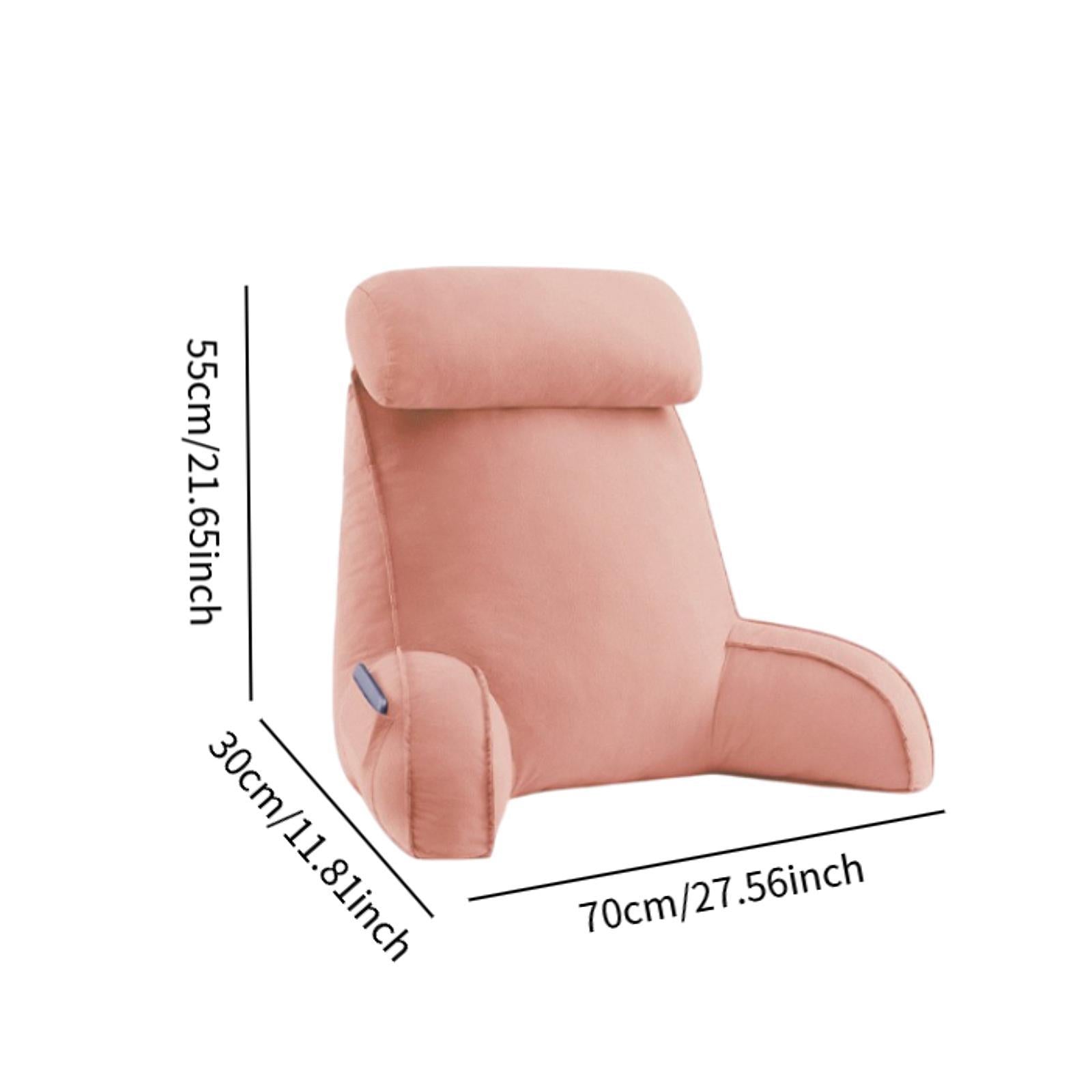 Reading Pillow for Sitting in Bed Breathable for Watching TV Resting Reading Pink