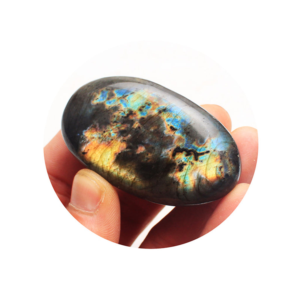 Natural Crystal Oval Moonstone Ornament Home Office Desk Stone Decor 20-30g