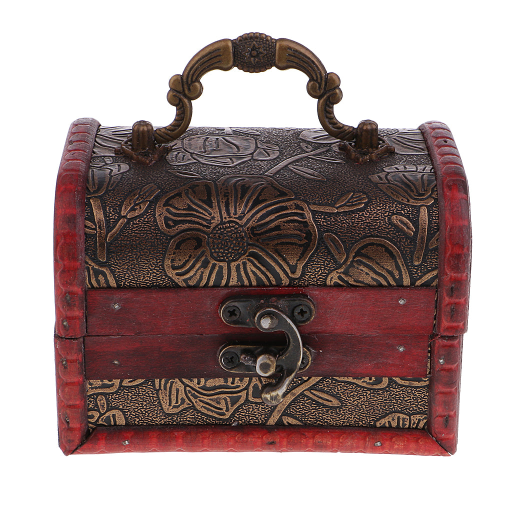 Vintage Metal Lock Jewelry Treasure Chest Vintage Jewelry Storage box12x8cm