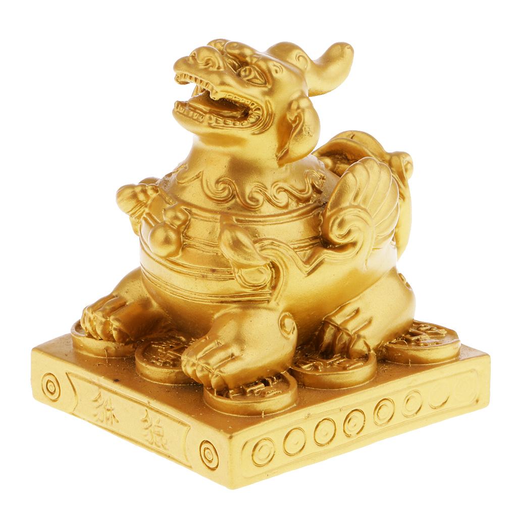 Pi Xiu Feng Shui Figurine to Attract Wealth Home Decor Gold