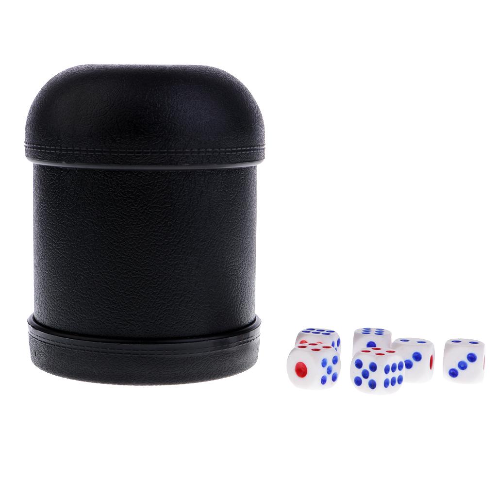 KTV Gambling Casino Game Dice with Cup Dices for Dungeons and Dragons Black