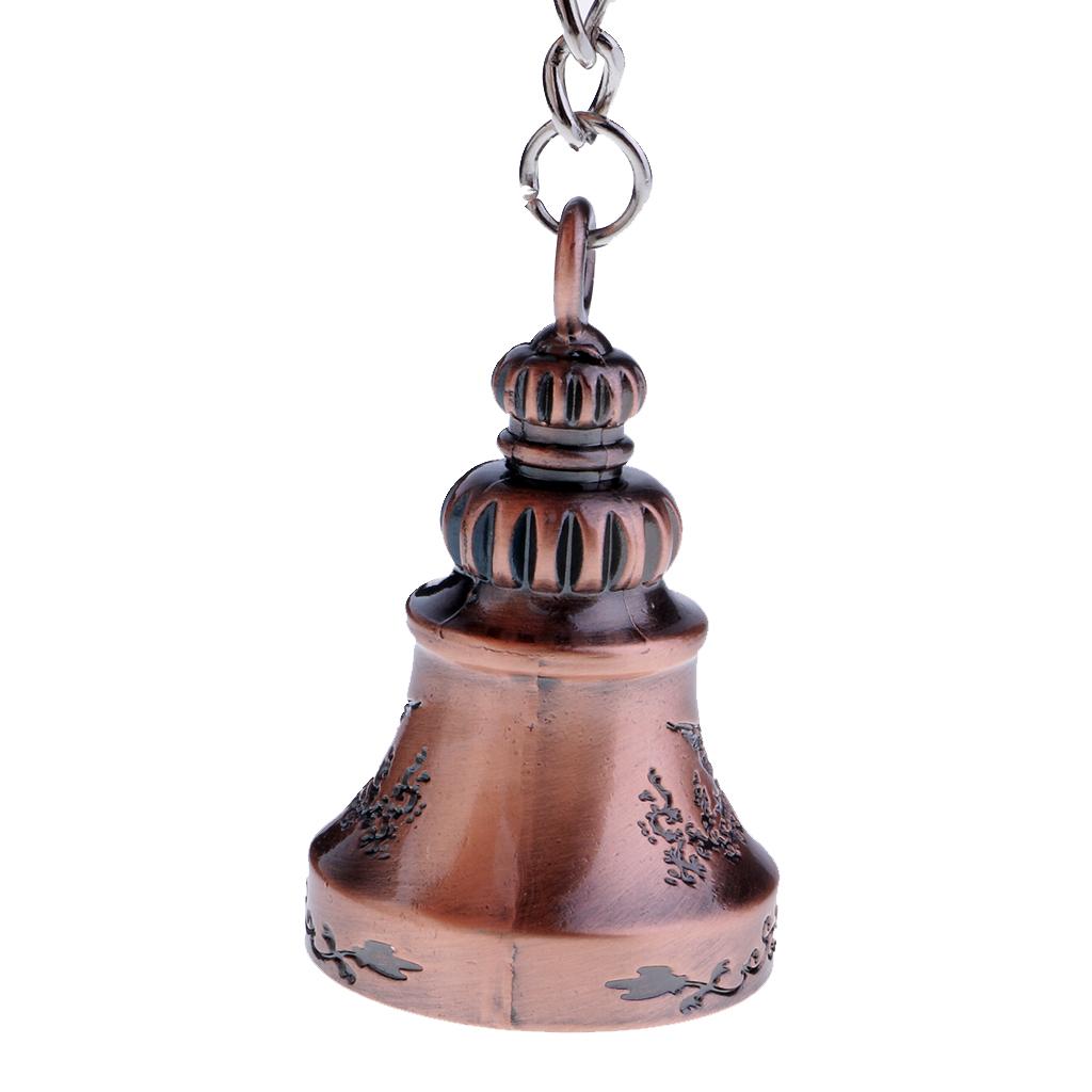 Antique Copper Plated Keychain Small Jingle Bell Car Key Ring Creative Gifts
