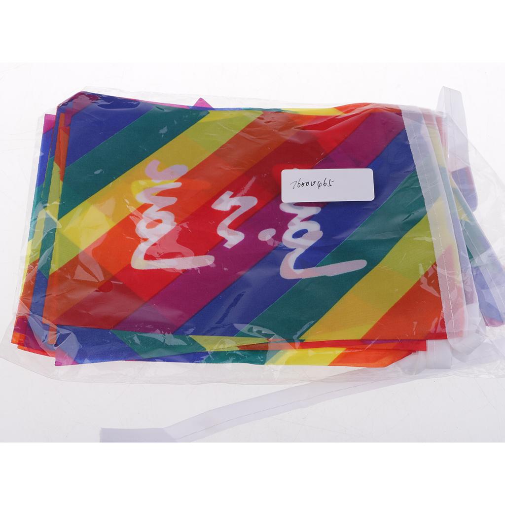 Rainbow Flag Word Banners String Flag for Sport Bars Party Decoration 5.5M