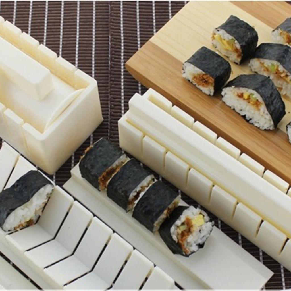 10 Pcs/set Sushi Making Tool Rice Molds Set For Sushi Roll Kitchen Cooking