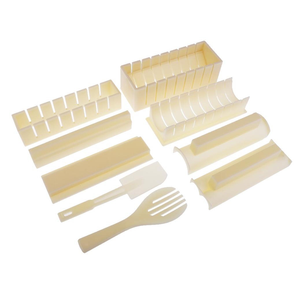 10 Pcs/set Sushi Making Tool Rice Molds Set For Sushi Roll Kitchen Cooking