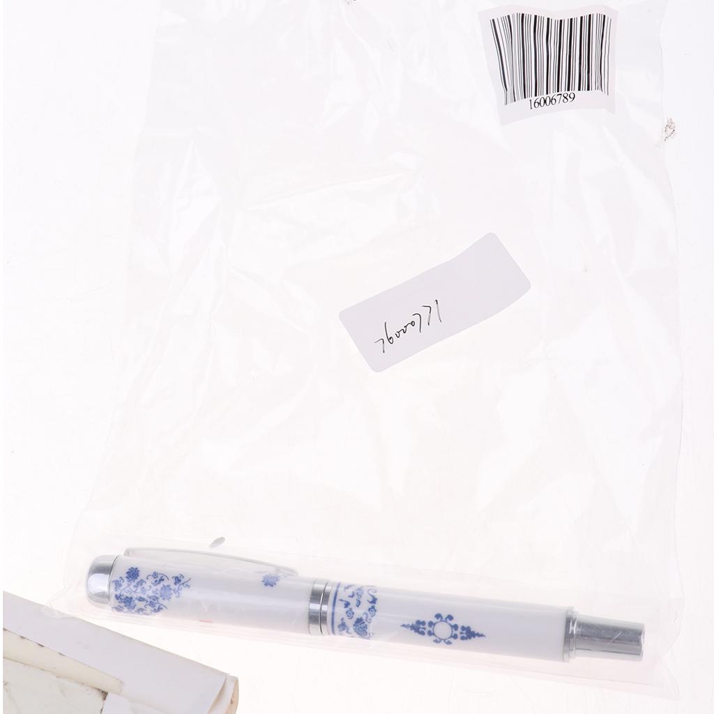 Chinese Blue and White Porcelain Fountain Pen Ink Pen Gift Writing Tool