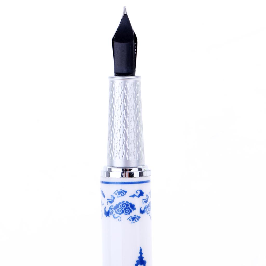 Chinese Blue and White Porcelain Fountain Pen Ink Pen Gift Writing Tool