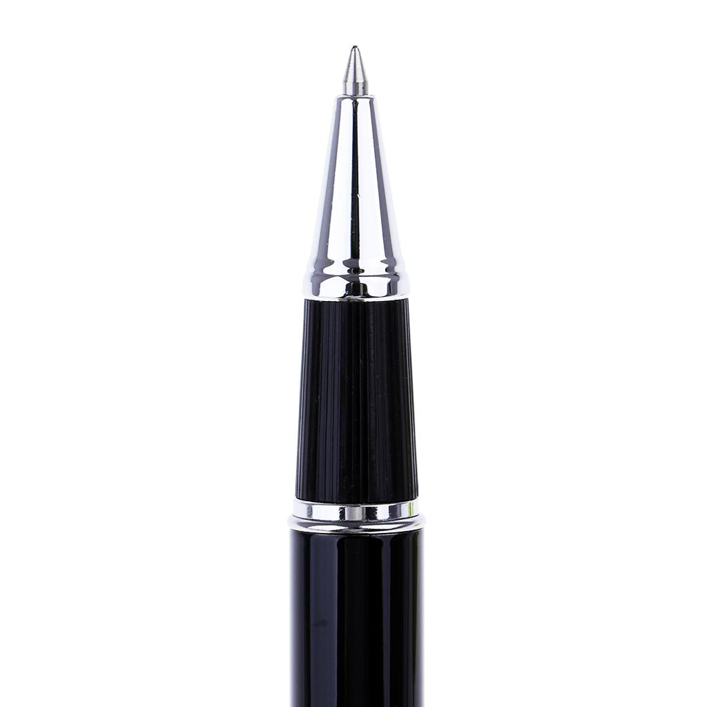 Black Stainless steel Business Medium Rollerball Pens