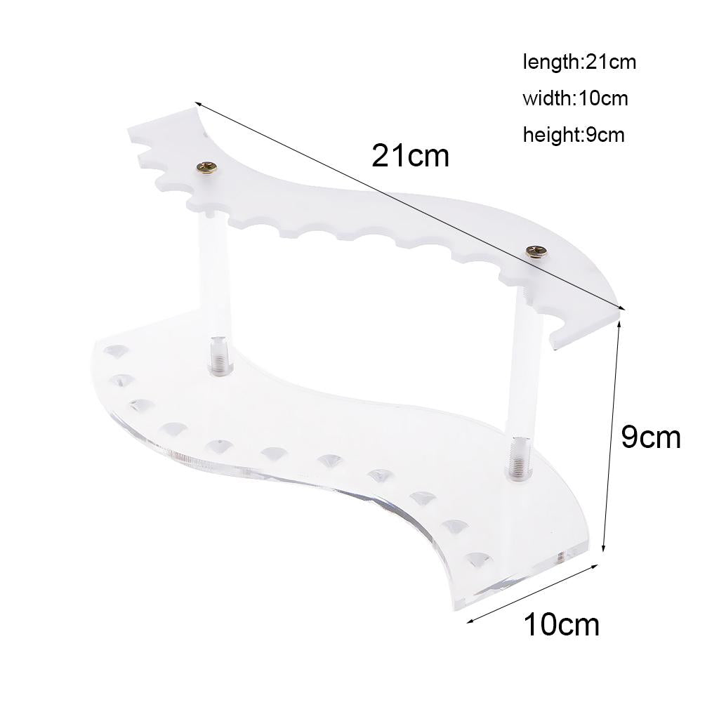 Clear Plastics Makeup Brush pencil Stand Display Holder Rack Case 210x100x90mm