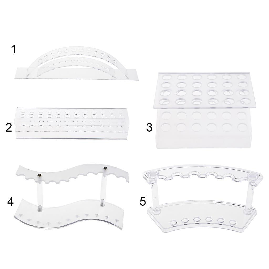 Clear Plastics Makeup Brush pencil Stand Display Holder Rack Case 295x43x73mm