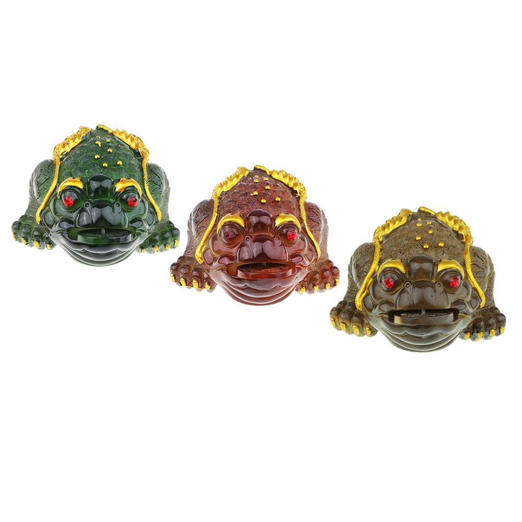 Resin Discoloration Three Feet Chinese Toad Cute Pet Tea Tray Turn Gold