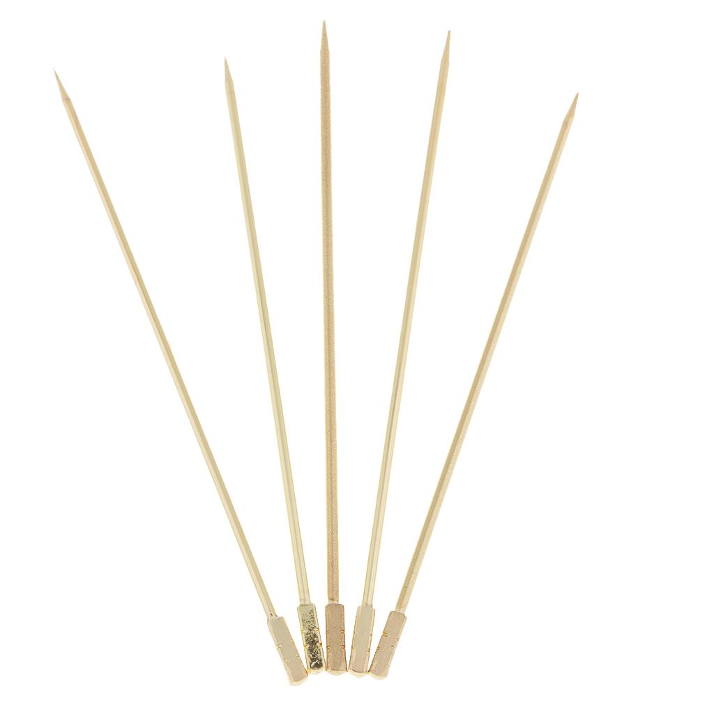 5Pcs/set Stainless steel Cocktail Picks Cocktail Fruit Sticks Bar Tools Square -Gold