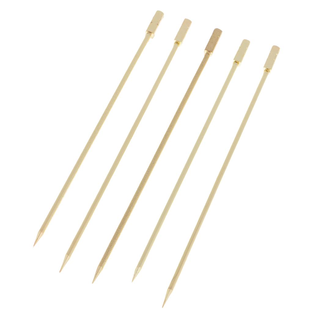 5Pcs/set Stainless steel Cocktail Picks Cocktail Fruit Sticks Bar Tools Square -Gold