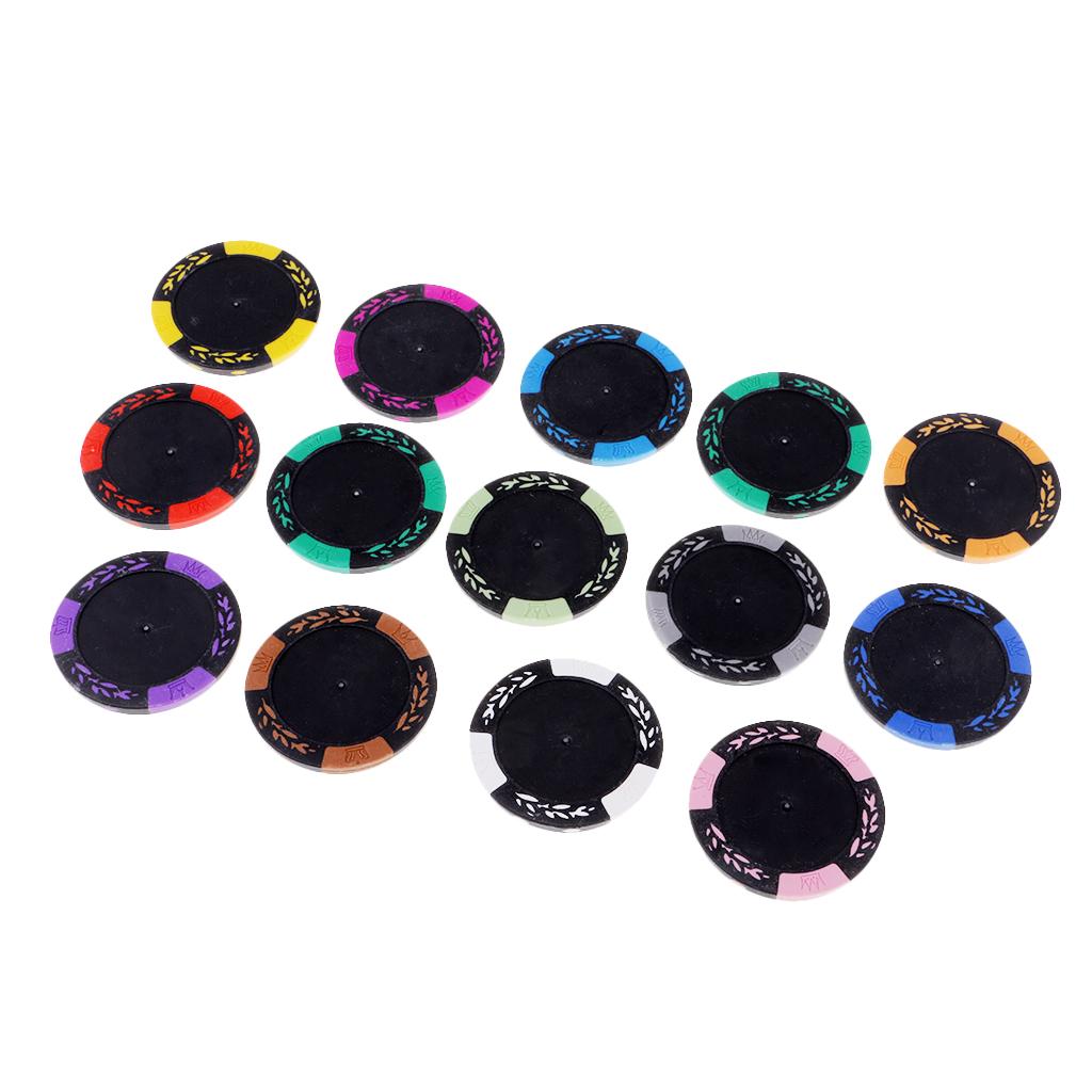 13pcs Poker Chips Casino Coins Clay Poker Chips Gambling Texas Table Game