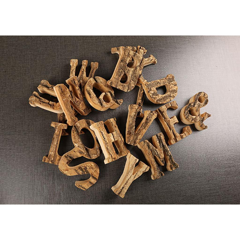 DIY Wood 26 Alphabet Craft Letters Plaque/Home/Wedding/Nursery Party Decor V