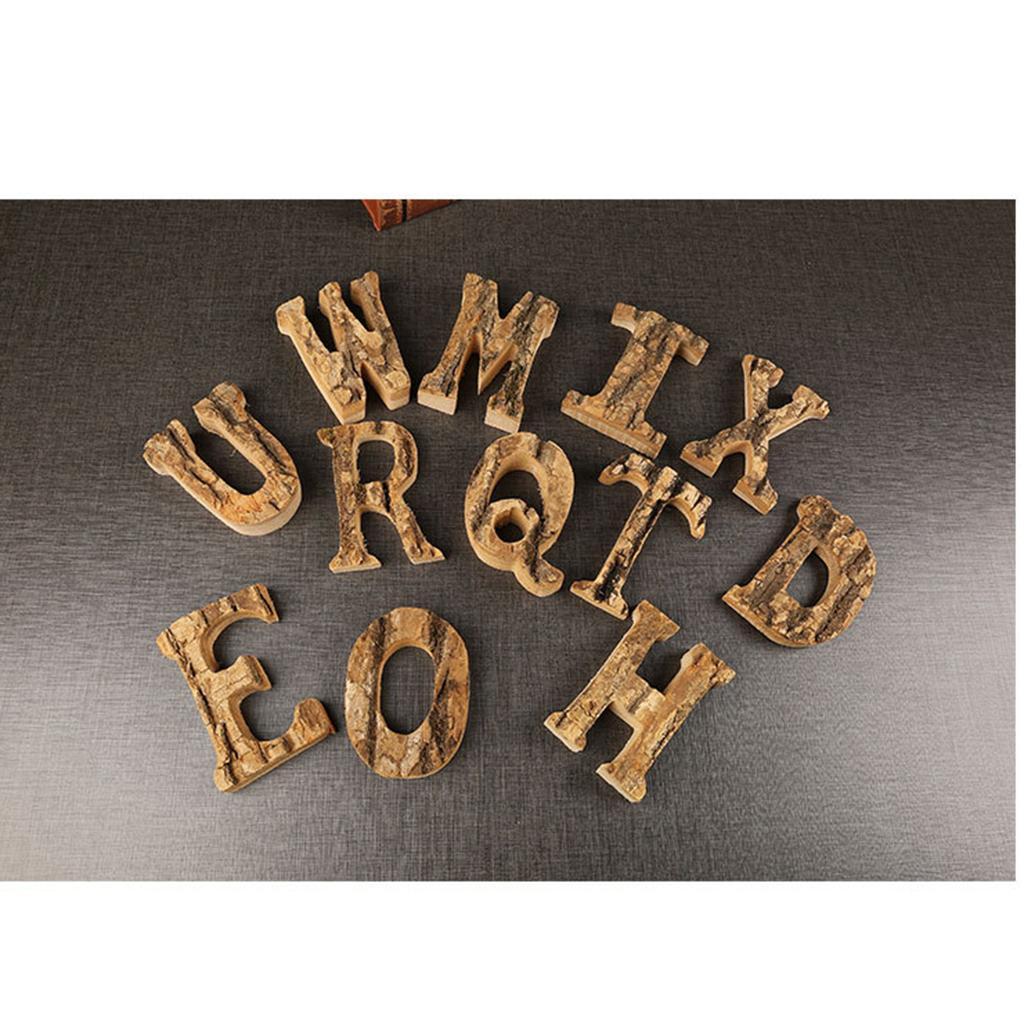 DIY Wood 26 Alphabet Craft Letters Plaque/Home/Wedding/Nursery Party Decor V