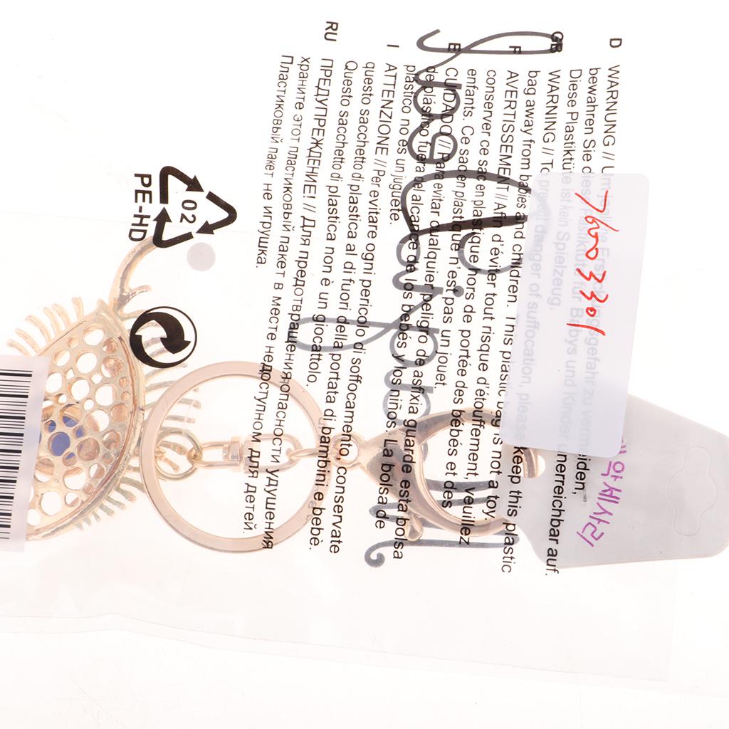 Fashion Crystal Turkey Eye Key Chain Handbag Purse Key Holder Pendants Blue