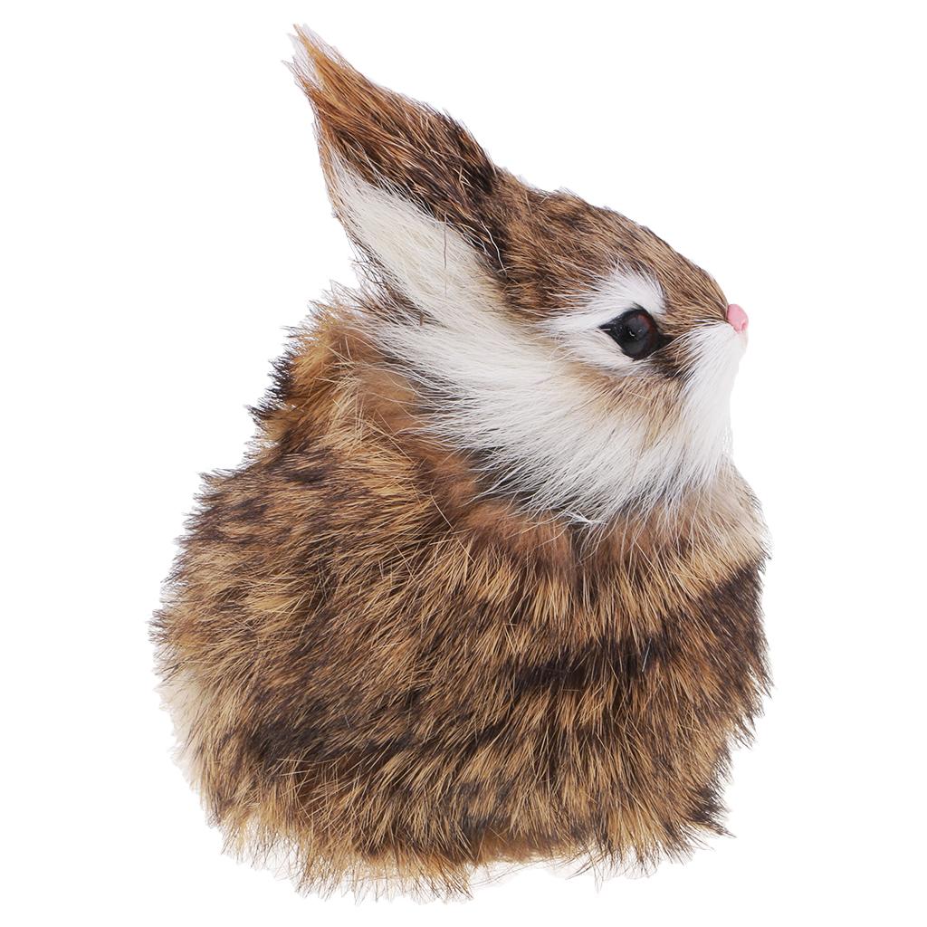 Simulation Rabbit Toy for Home Decoration Kids Birthday Gifts Light Tan