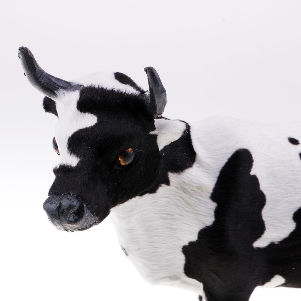 Simulation Cow Farm Zoo Animal Model Figurine Home Decor Kids Toy 25x8x18cm