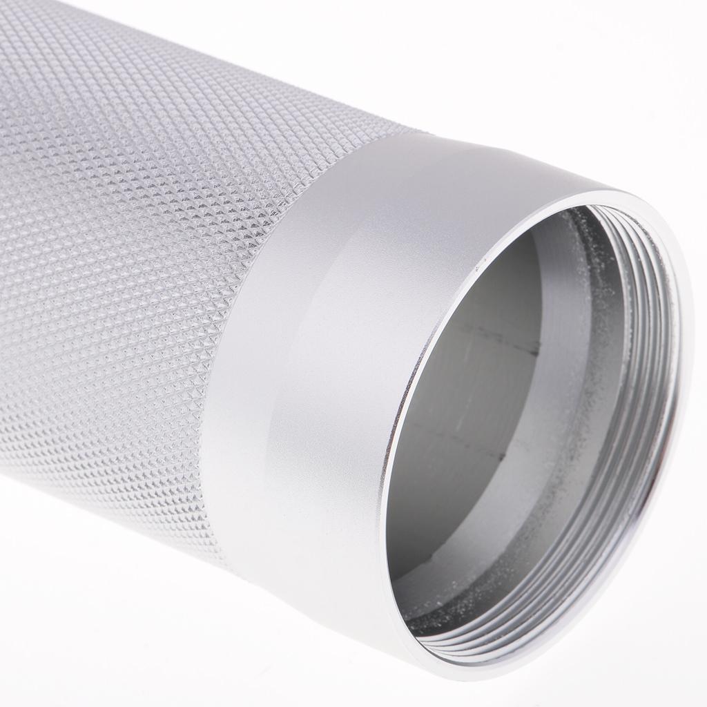 Aluminium Alloy Cigar Tube Case Humidor With Humidifier Hygrometer Silver