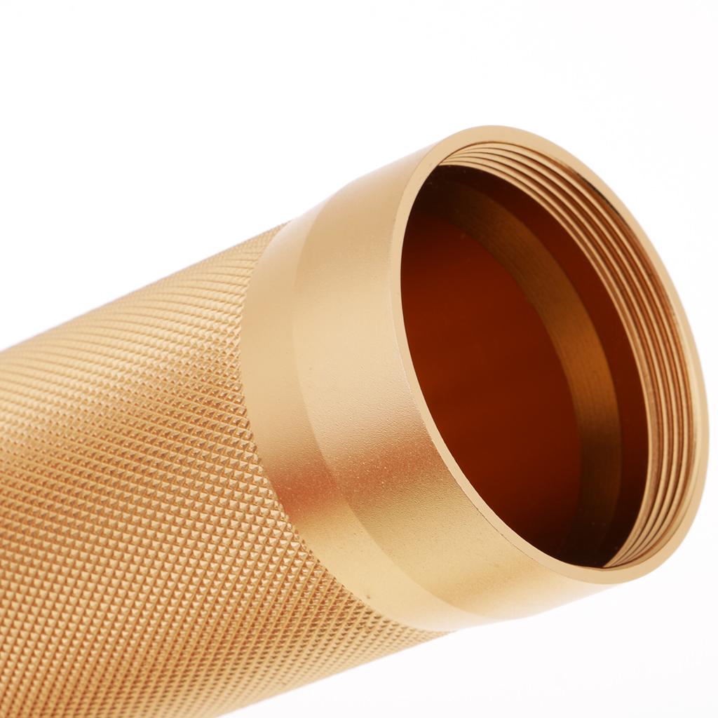 Aluminium Alloy Cigar Tube Case Humidor With Humidifier Hygrometer Gold
