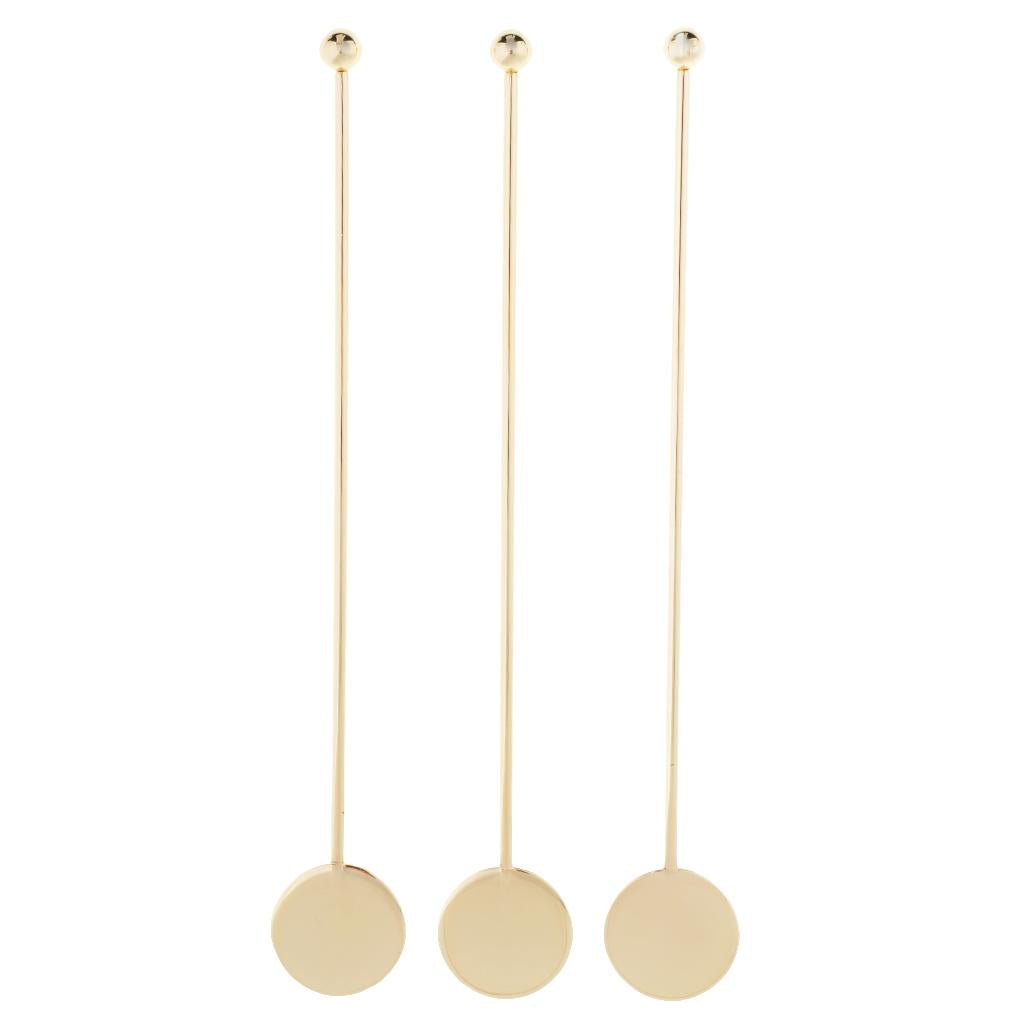 Stainless Steel Coffee Beverage Stirrer Cocktail Swizzle Sticks Gold