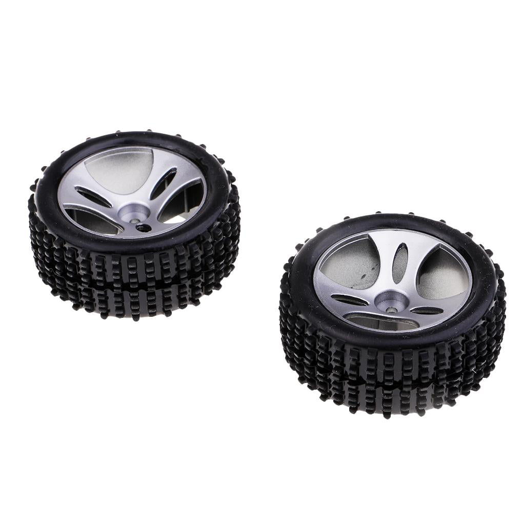 2pcs Plastic Wheel Tires Tyres for WLtoys A959 1/18 RC Buggy Car Spare Parts