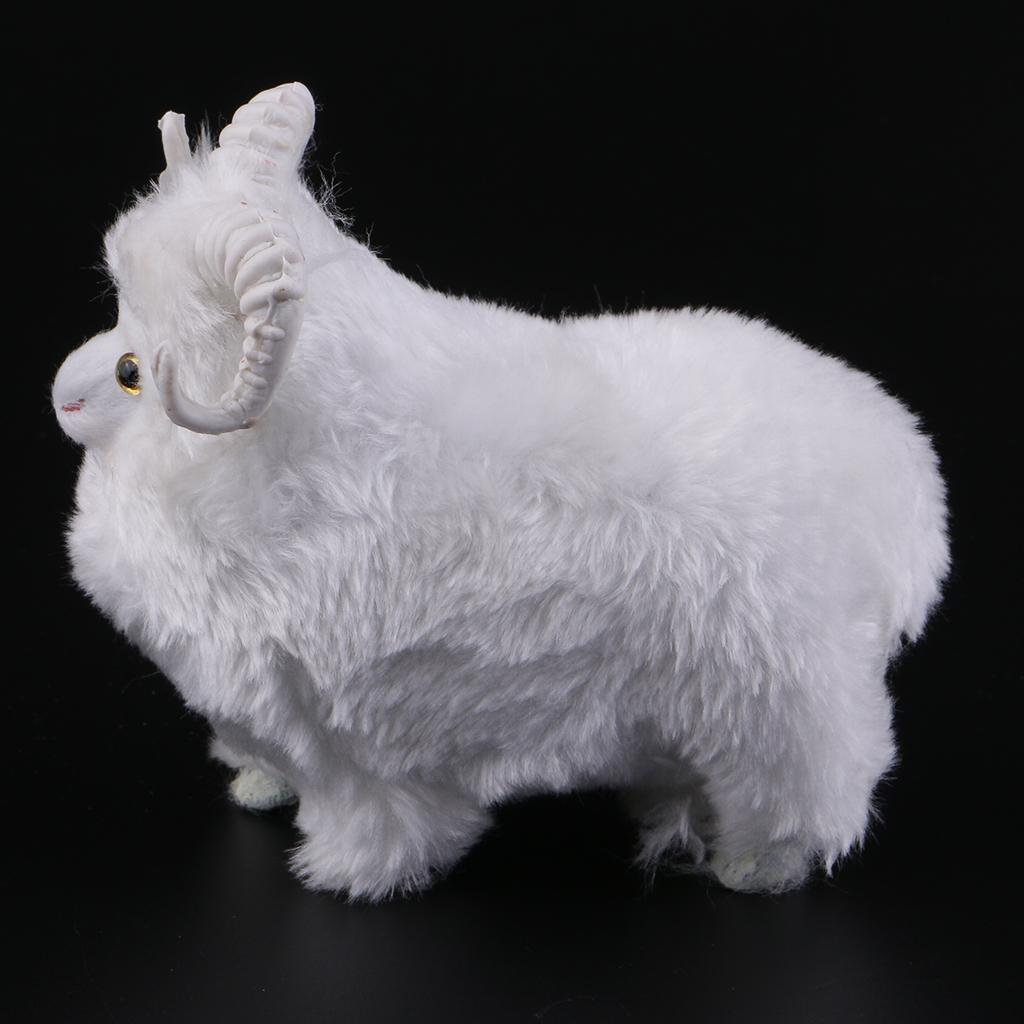Realistic Goat Ornaments Simulation Sheep Doll Animal Model Home Decoration