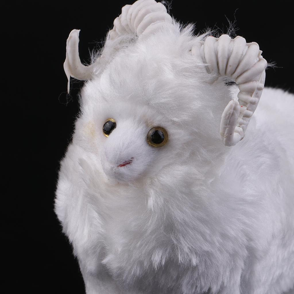 Realistic Goat Ornaments Simulation Sheep Doll Animal Model Home Decoration