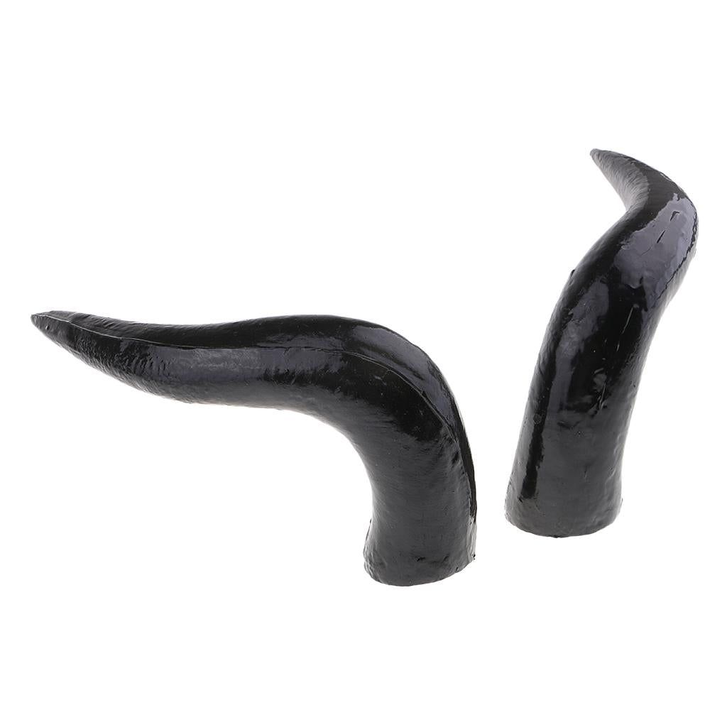 Artificial OX Horn Halloween Costume Accessory Gothic Hair Headband 20cm