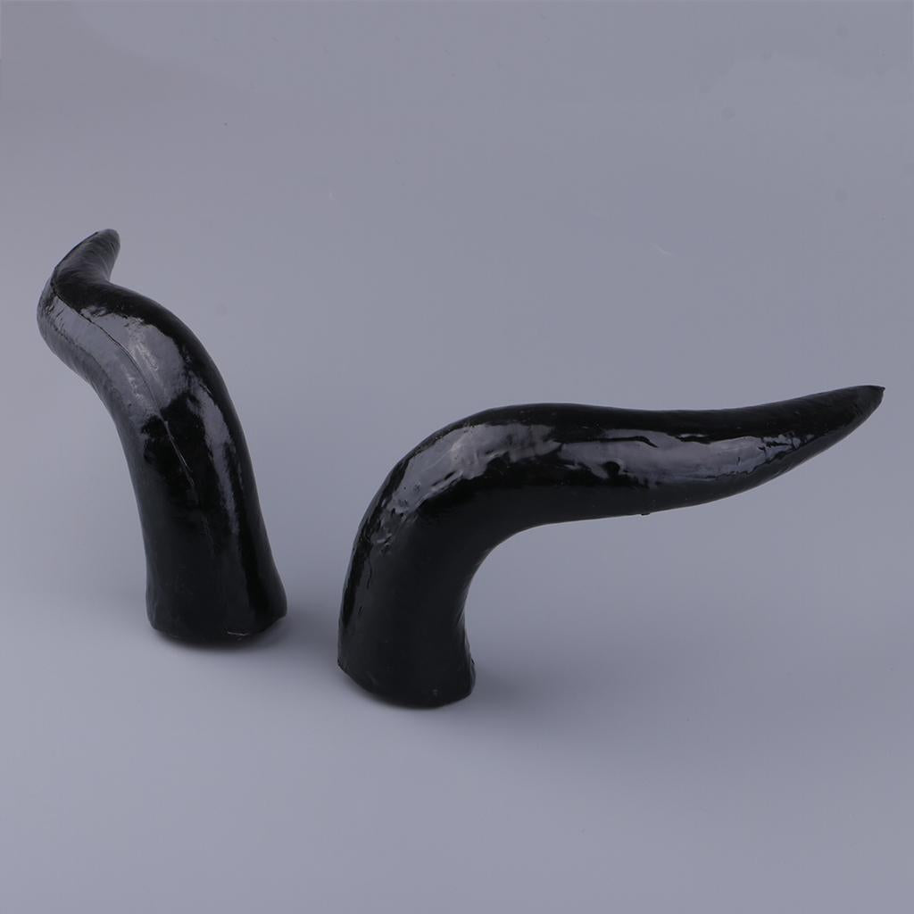 Artificial OX Horn Halloween Costume Accessory Gothic Hair Headband 20cm